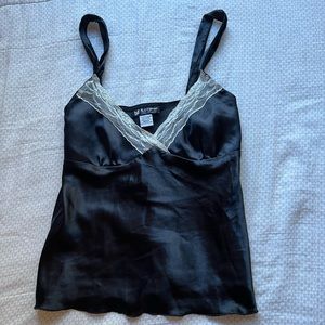 Vintage black and lace tank